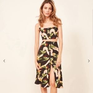 Reformation RARE Grazia Black Bird of Paradise set